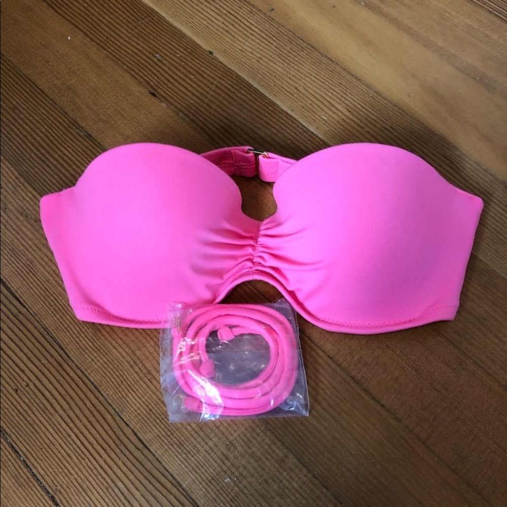Victoria Secret neon pink bandeau bikini 32C